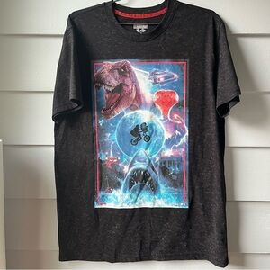 Jurassic Park, E.T., Back to the Future, Jaws Graphic T-Shirt Short Sleeve Tee